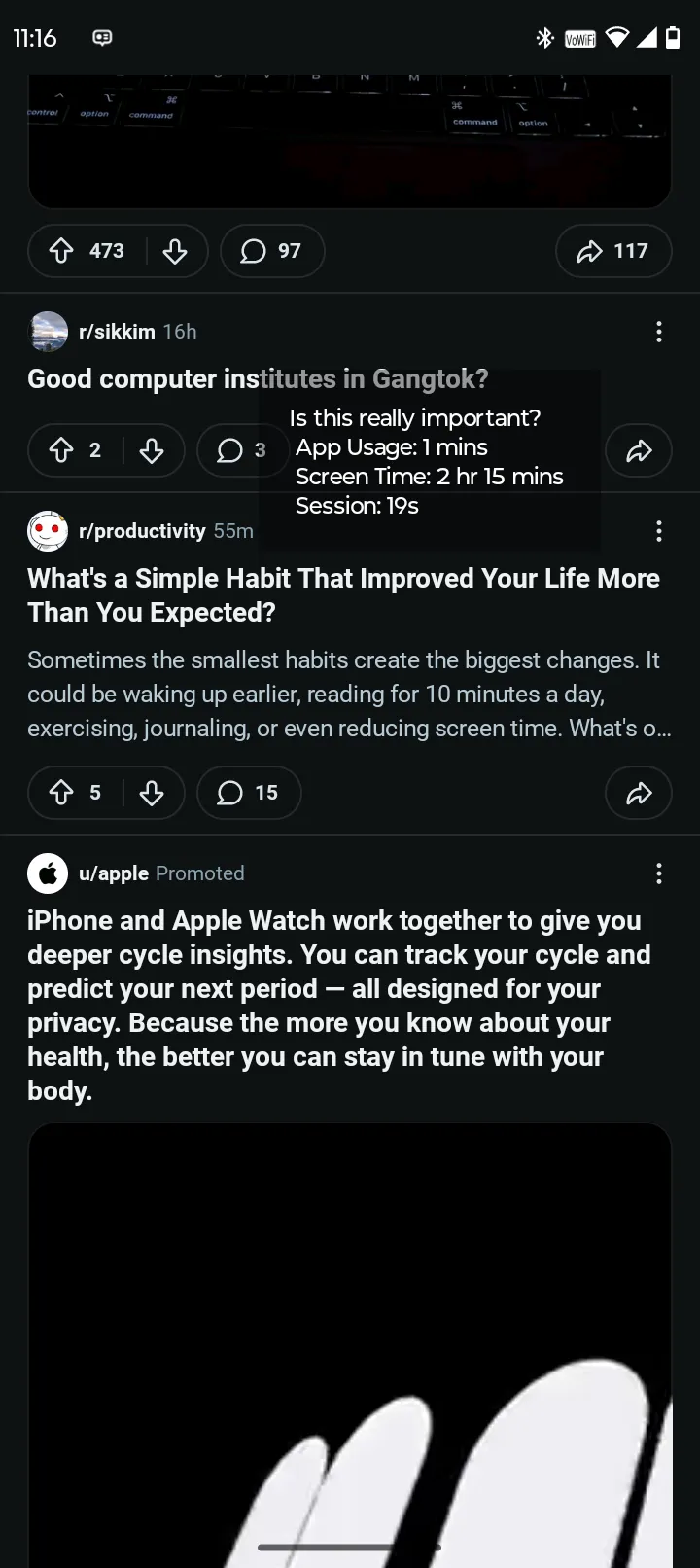 mindful message in action